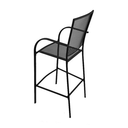 Holland Bar Stool Co Outdoor 470 Willow 30-in. Bar Stool, Black Wrinkle Finish OD470-30